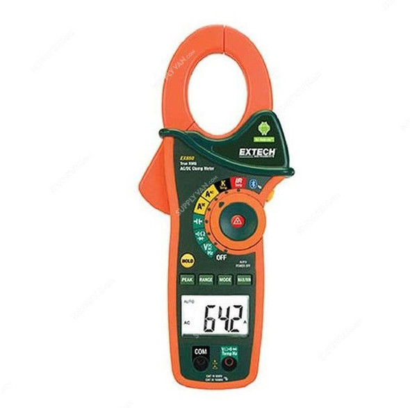 Extech Clamp On Digital Clamp Meter With Bluetooth, EX850, -50 to 270 Deg.C