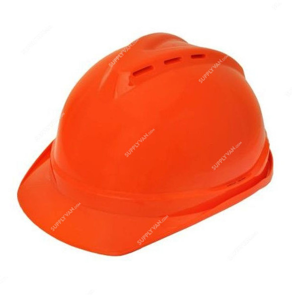 Ameriza Safety Ventilated Helmet With Ratchet Suspension, A518240620, Orange, Free Size