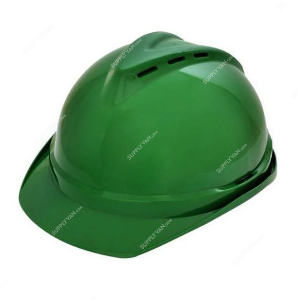 Ameriza Safety Ventilated Helmet With Ratchet Suspension, A518241020, Green, Free Size