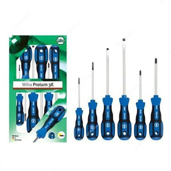 Wiha Screwdriver Set, 450n-3k-Hk6, 6PCS