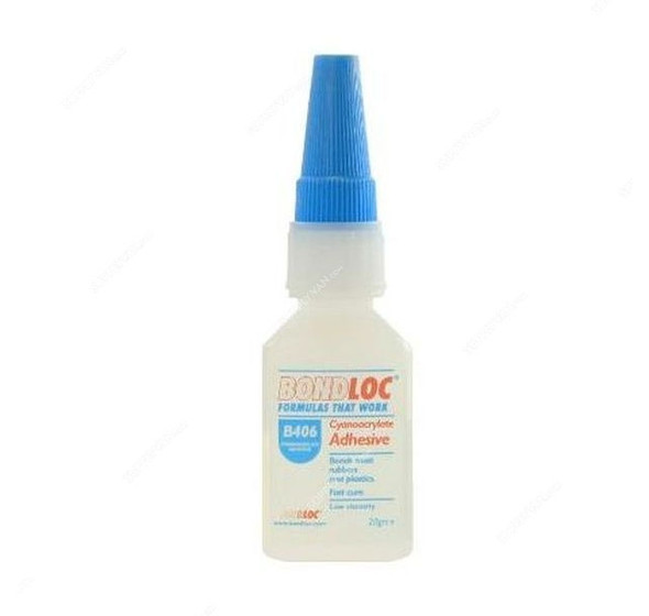 Bondloc Cyanoacrylate Adhesive, B406, 20GM