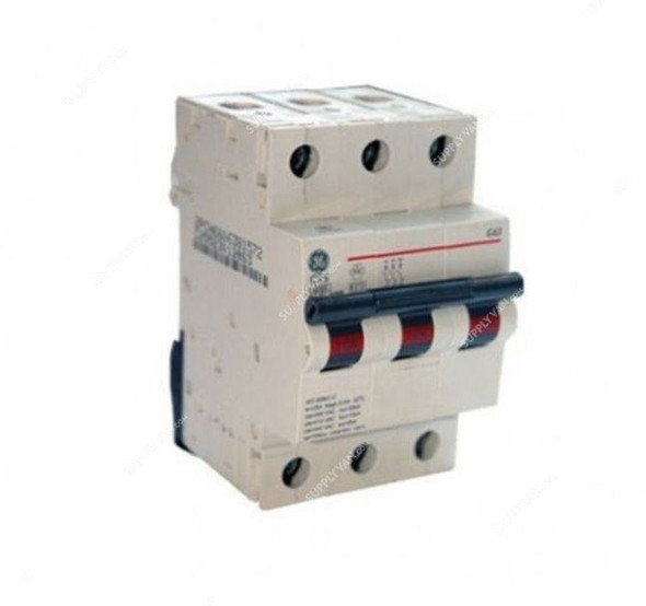 Ge Circuit Breaker, G103C06, 3P, Curve C, 6A