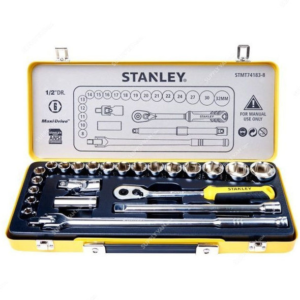 Stanley Socket Set, STMT74184-8, 24 Pcs/Set