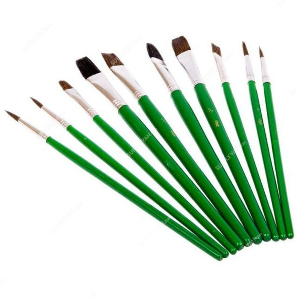 Uken Artist Paint Brush Set, U39286, 10PCS