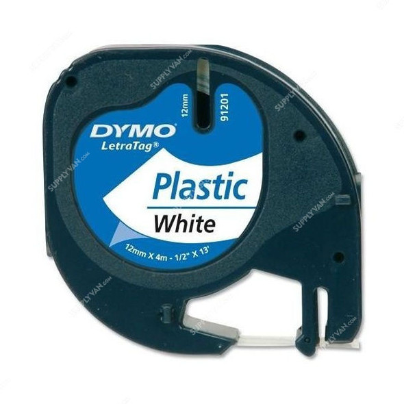 Dymo Label Tape, 91201, 4 Mtrs