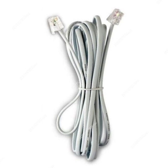 Terminator Telephone Extension Cord, 5 Mtrs, White
