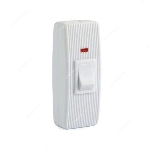 Terminator Hanging Switch With Power Indicator, 5A, White