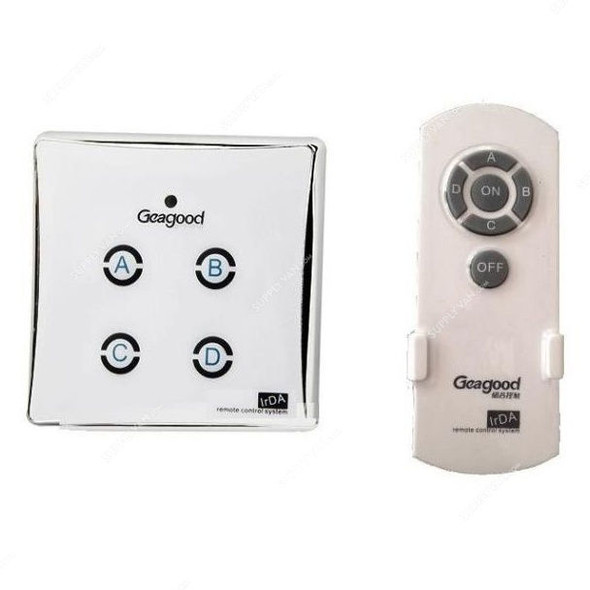 Geagood Remote Control and Switch System, 4 Gang, 110-240VAC