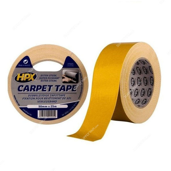 Hpx Double Side Carpet Tape, CT5025, 25 Mtrs, White