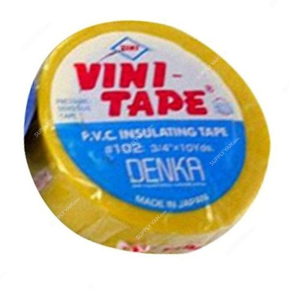 Vini Electrical Insulation Tape, 119920, 10 Mtrs, Yellow, PK10