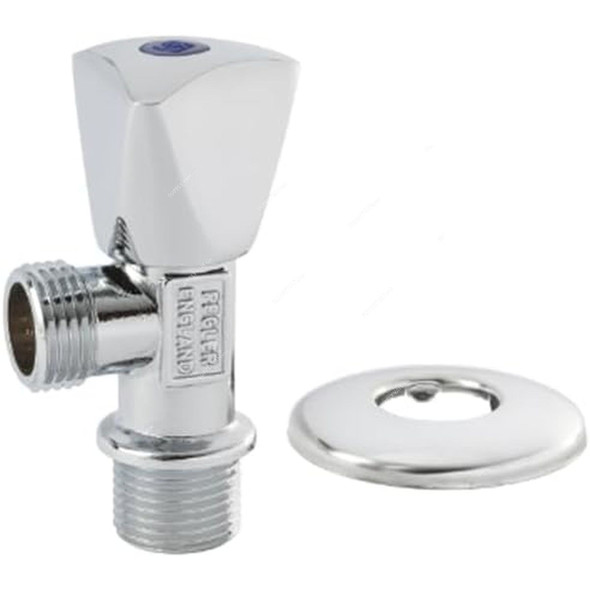 Pegler Angle Valve, 510052, Prestex 79, 1/2 Inch, Chrome Plated