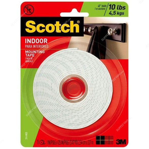 3M Double Side Indoor Mounting Tape, 3.17 Mtrs