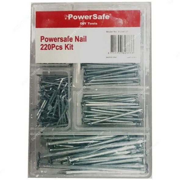 Powersafe Hammer Hitting Nail, Iron, 220PCS