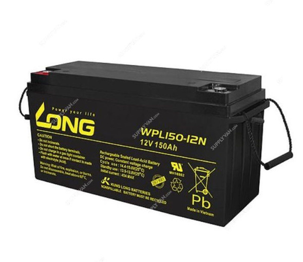 Long Valve Regulated Lead Acid Battery, WPL150-12N, 12V, 150Ah