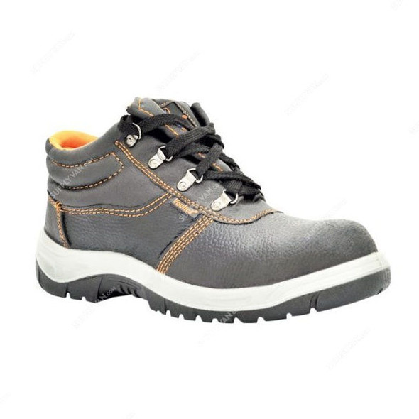 Vaultex Steel Toe Safety Shoe, VBL, Size43, Black, High Ankle