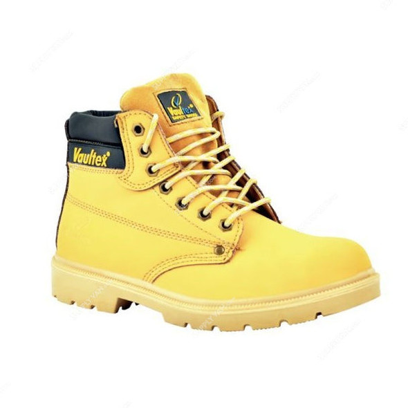 Vaultex 11K are high-quality safety shoes in honey color with steel toe and mid-plate. Vaultex steel toe safety shoes provide the protection and support you need whether you're in a warehouse, construction site or on an assembly line.