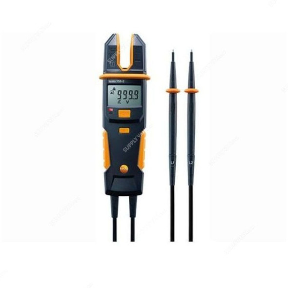 Testo Current and Voltage Tester, 755-2, 6 to 1000V/0.1V, 200A/0.1 A