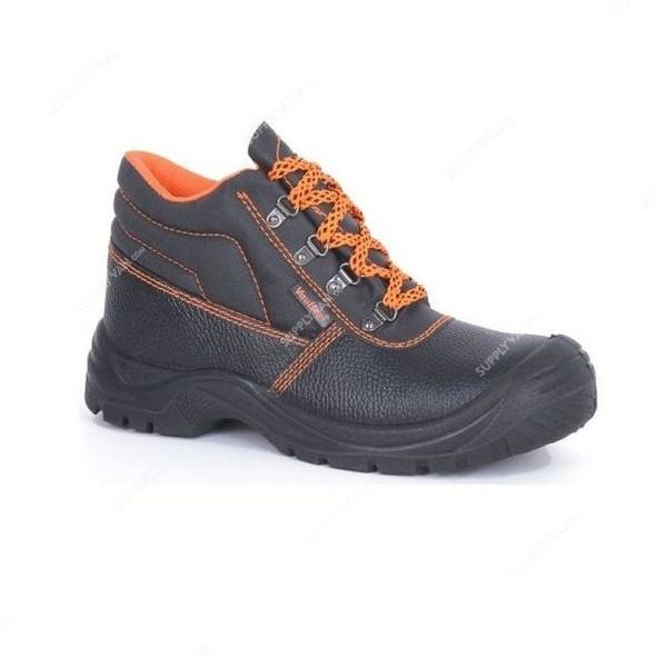 Vaultex Steel Toe Safety Shoes, KRM, Size38, Black, High Ankle