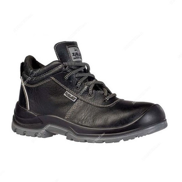 Zalat Steel Toe Safety Shoes, ZAK, Size41, Black, High Ankle