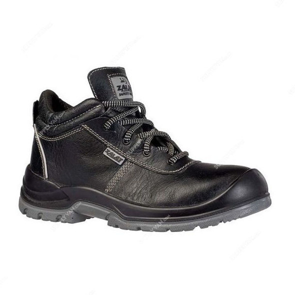 Zalat Steel Toe Safety Shoes, ZAK, Size42, Black, High Ankle