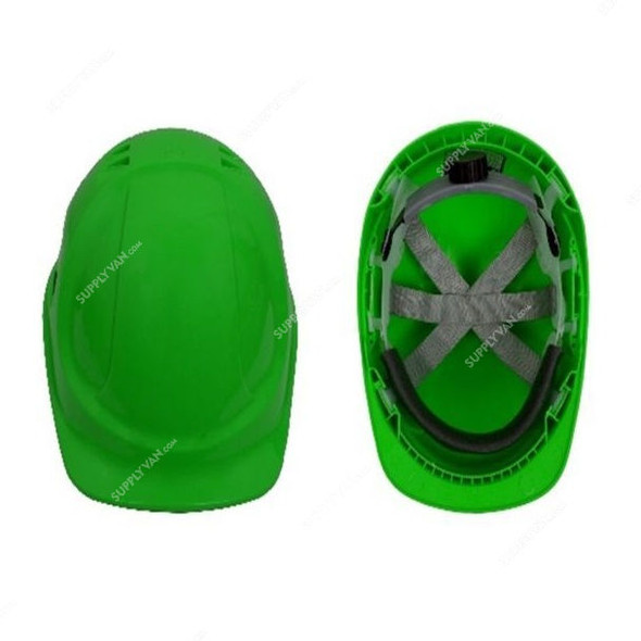 Vaultex Safety Helmet With Ratchet Suspension, ABS2, Green