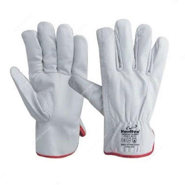Vaultex Short Driving Gloves, GKR, Free Size, White