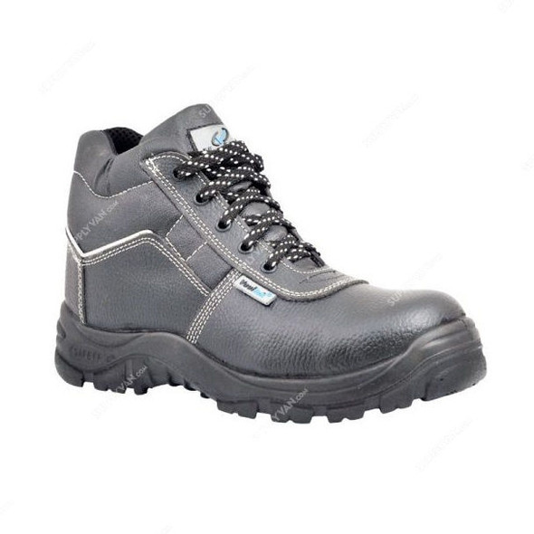 Vaultex Steel Toe Safety Shoes, SGB, Size38, Black, High Ankle