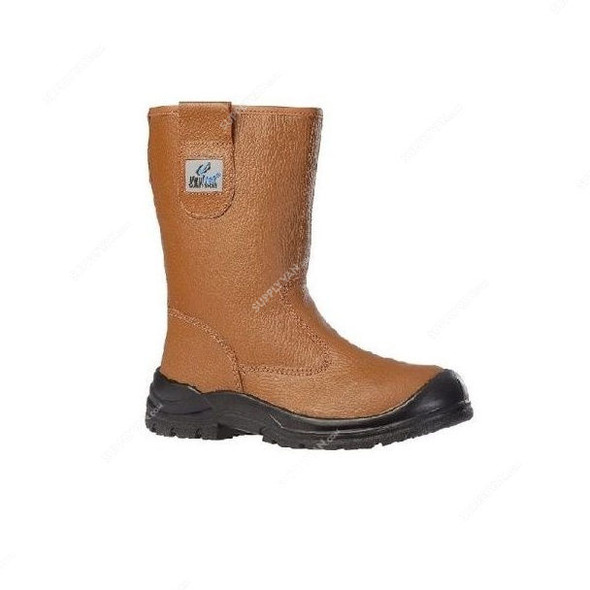 Vaultex Steel Toe Gumboots, UBA, Size38, Tan, Mid Calf