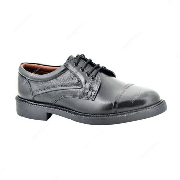 Vaultex Plain Toe Safety Shoes, VSI, Size38, Black, Low Ankle