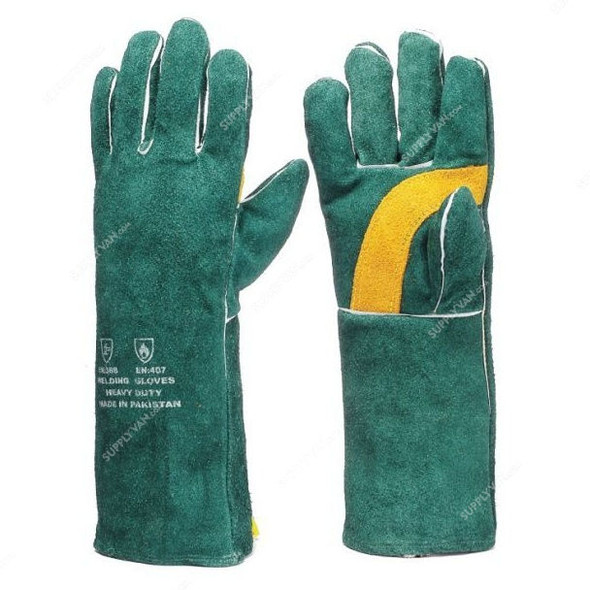 Vaultex Welding Gloves, DPW, Green, PK12