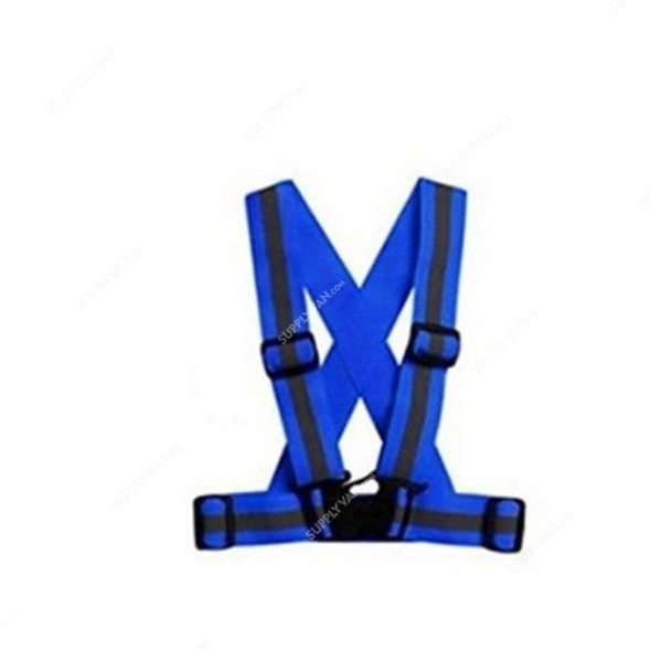 Vaultex Adjustable Cross Belt Safety Vest, ADV, Blue