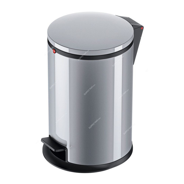 Hailo Pedal Waste Bin, HLO-0517-020, Pure M, 12 Litres, Silver