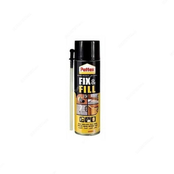 Pattex Fix and Fill PU Foam, 1555588, 750ML, Dark Brown