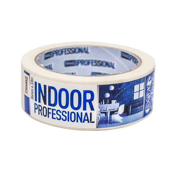 Beorol Universal Masking Tape, BK36, Rubber Adhesive, 36MM x 33 Mtrs