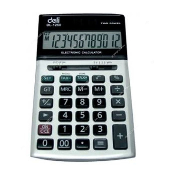 Deli Portable Calculator, E1250, LCD, 12 Digits