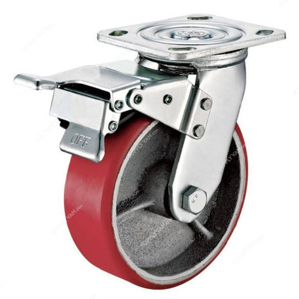 Maxwel Heavy Duty Urethane Wheel Caster, MW-A4028-100, 10CM, 300 KG