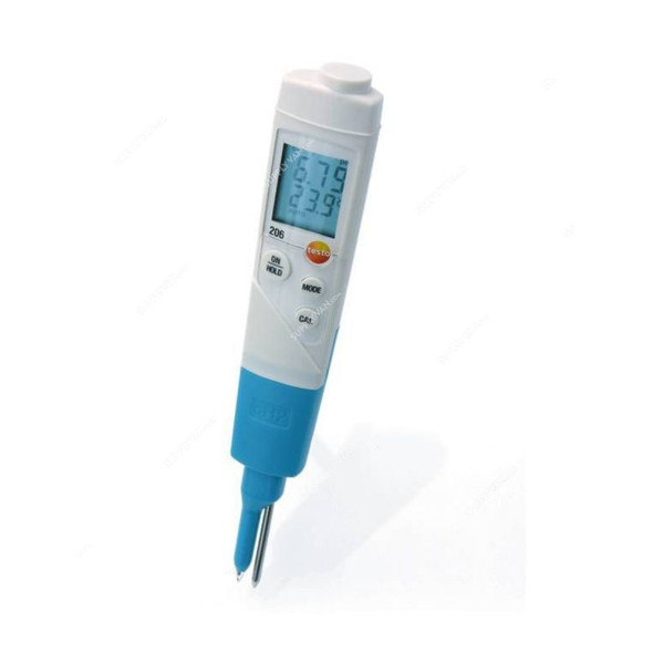 Testo Digital pH Meter, 206-pH2, 0 to 14 pH