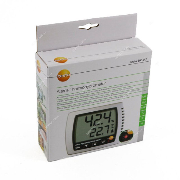 Testo Thermo Hygrometer, 608-H2, -10 to 70 Deg.C