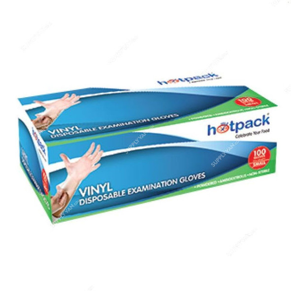 Hotpack Powder Free Vinyl Gloves, VGLPF, L, 1000 Pcs/Carton