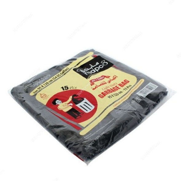 Hotpack Garbage Bags, G80110, 55 Gallons, Black, 400 Pcs/Carton