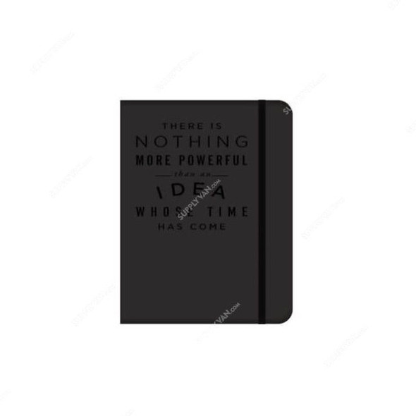 Navneet HQ Journal Casebound Notebook, NAV85500, A6, 96 Sheets, Black