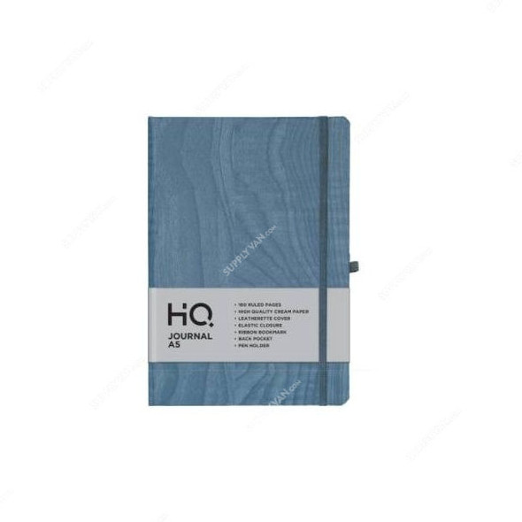 Navneet HQ Journal Casebound Notebook, NAV85815, A5, 80 Sheets, Blue