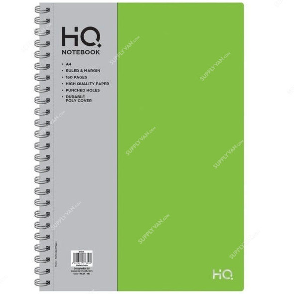 Navneet HQ 1 Subject Notebook, NAV85824, A4, 80 Sheets, Green