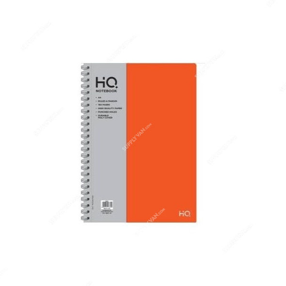 Navneet HQ 1 Subject Notebook, NAV85825, A4, 80 Sheets, Orange