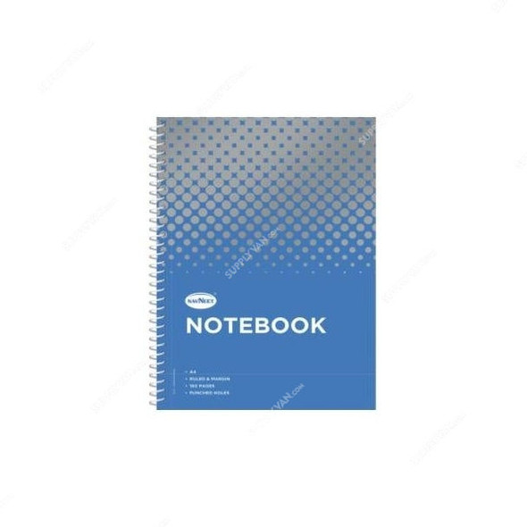 Navneet Spiral Soft Cover Notebook, NAV85508, A4, 80 Sheets, Blue