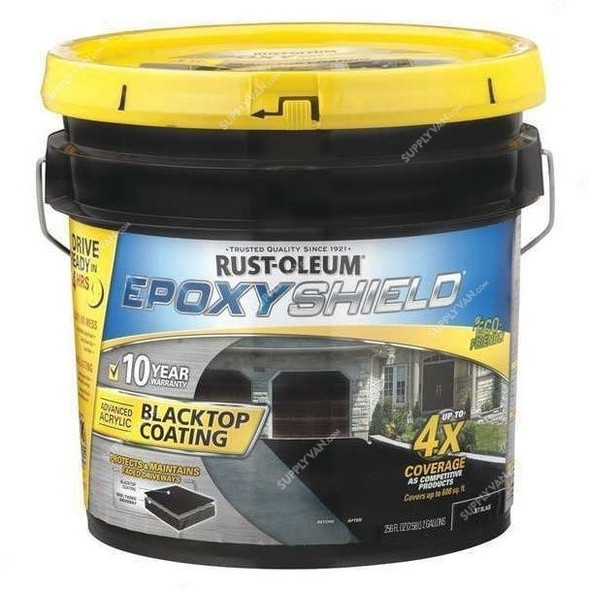 Rust-Oleum Blacktop Coating, 247471, EPOXYSHIELD, 2 Gallon, Black