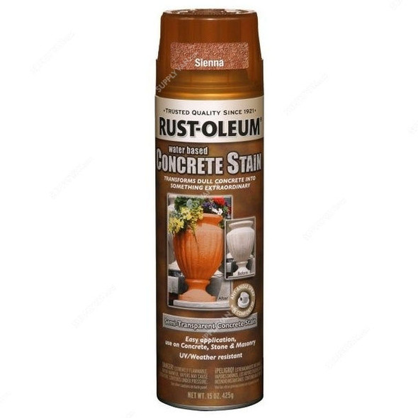 Rust-Oleum Concrete Stain Spray, 247161, 425G, Sienna