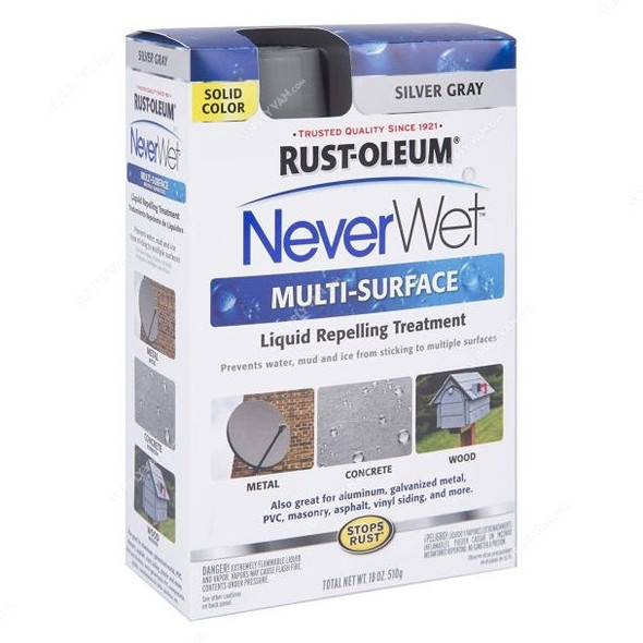 Rust-Oleum Liquid Repelling Treatment, 275619, NeverWet, 510G, Silver Grey