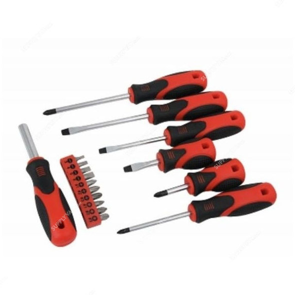 Vitaly Screwdriver Set, Black and Red, 17PCS