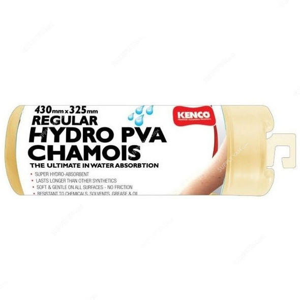Kenco Hydro Chamois, Polyvinyl Alcohol, 325MM Width x 430MM Length, Tan